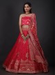 Traditional Red Bandhani Lehenga Choli